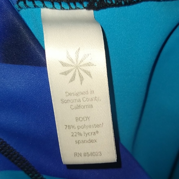 Athleta Work Out Leggings Blue and Black Size S - Picture 9 of 10